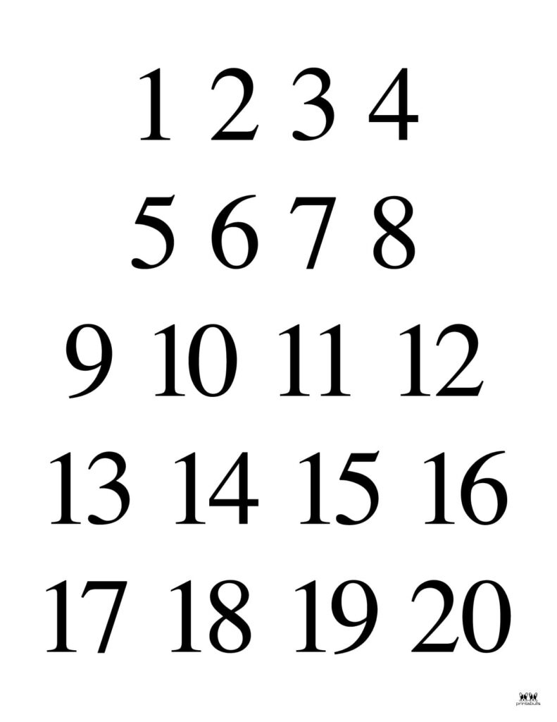 Printable Numbers - 58 Free Printables | Printabulls in Free Printable Numbers