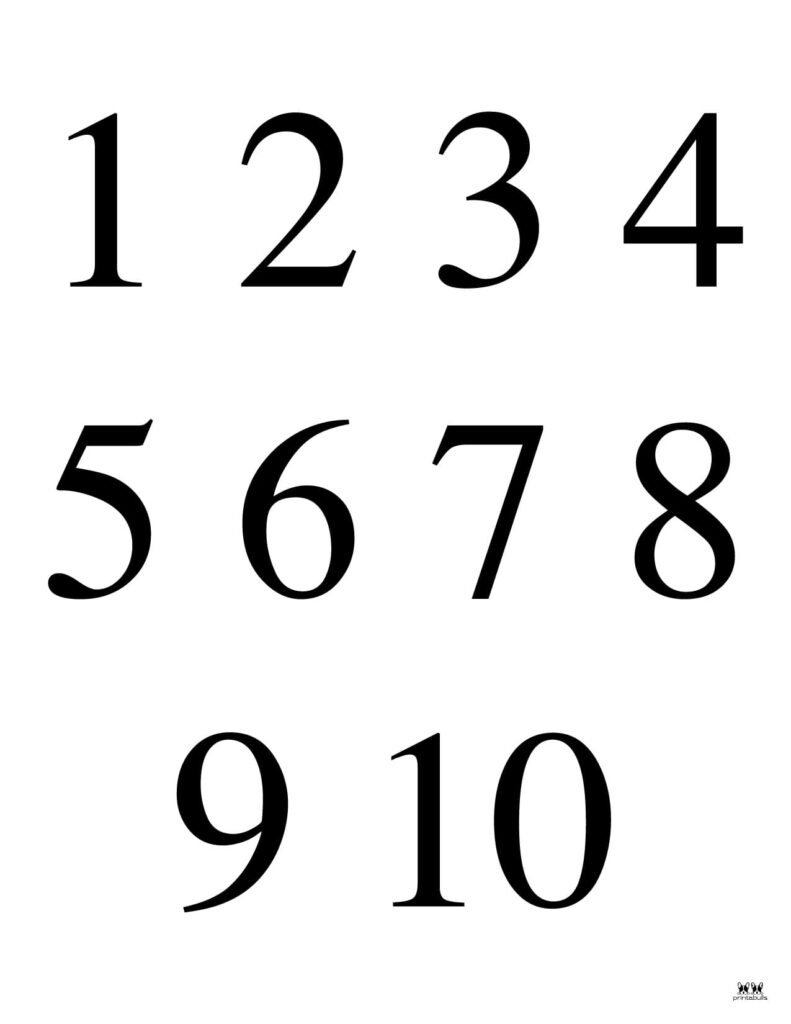 Printable Numbers - 58 Free Printables | Printabulls regarding Free Printable Numbers 1-10