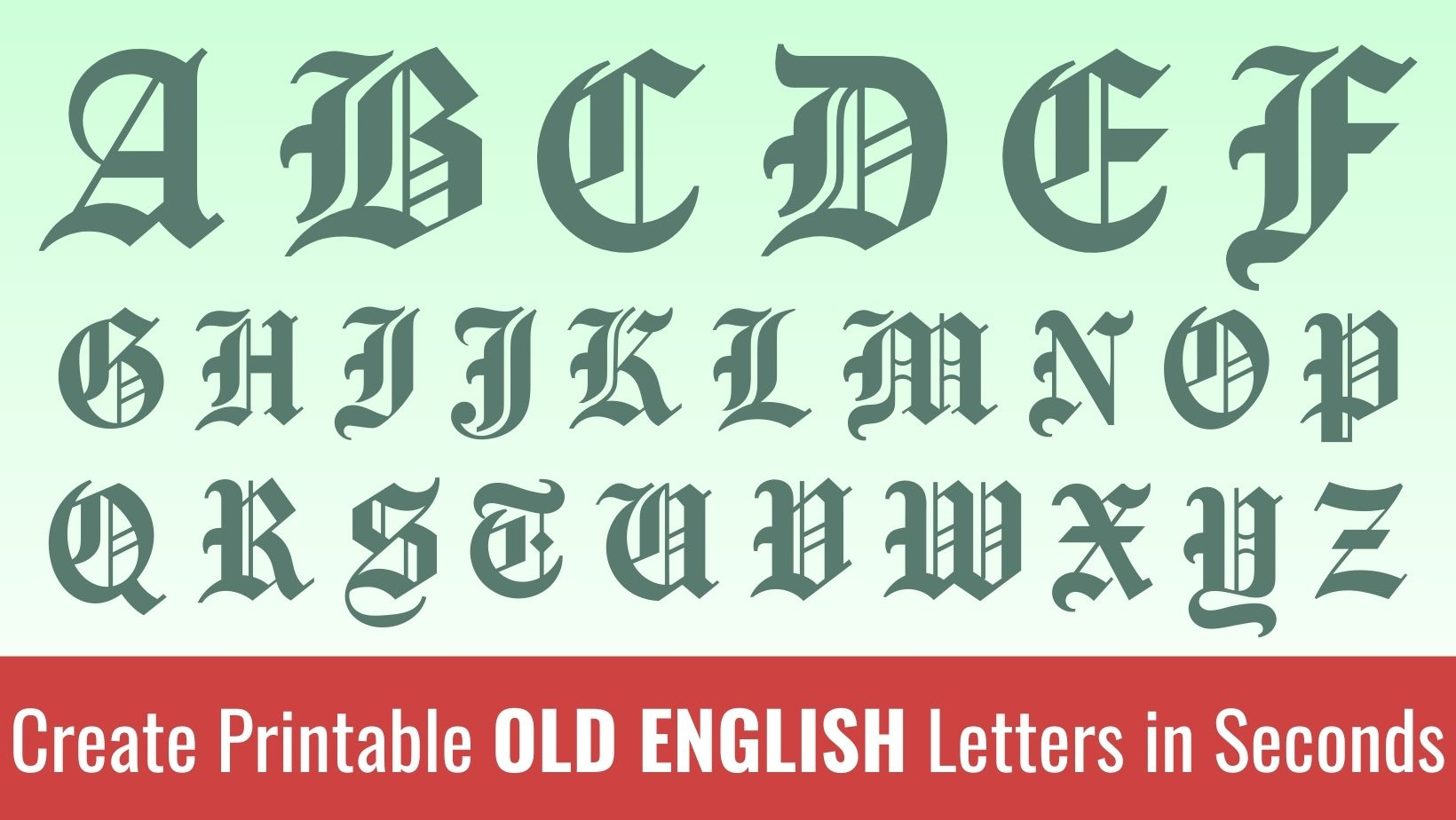 Printable Old English Letters: Free Alphabet Font &amp;amp; Letter Templates with Free Printable Old English Letters