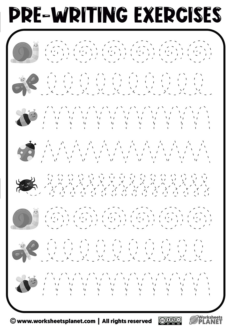 Printable Prewriting Activities For Preschoolers pertaining to Preschool Writing Worksheets Free Printable