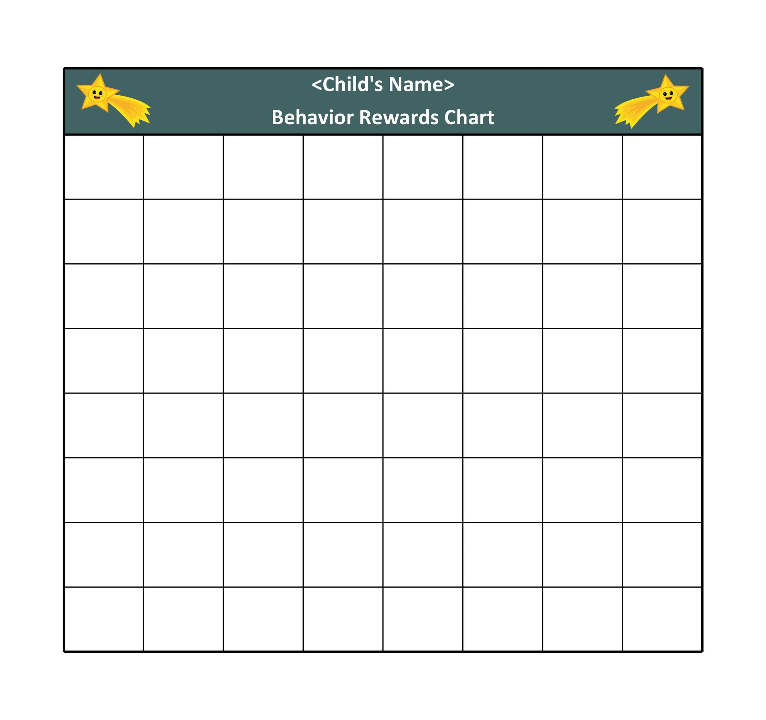 Printable Reward Charts For Kids for Free Printable Reward Charts