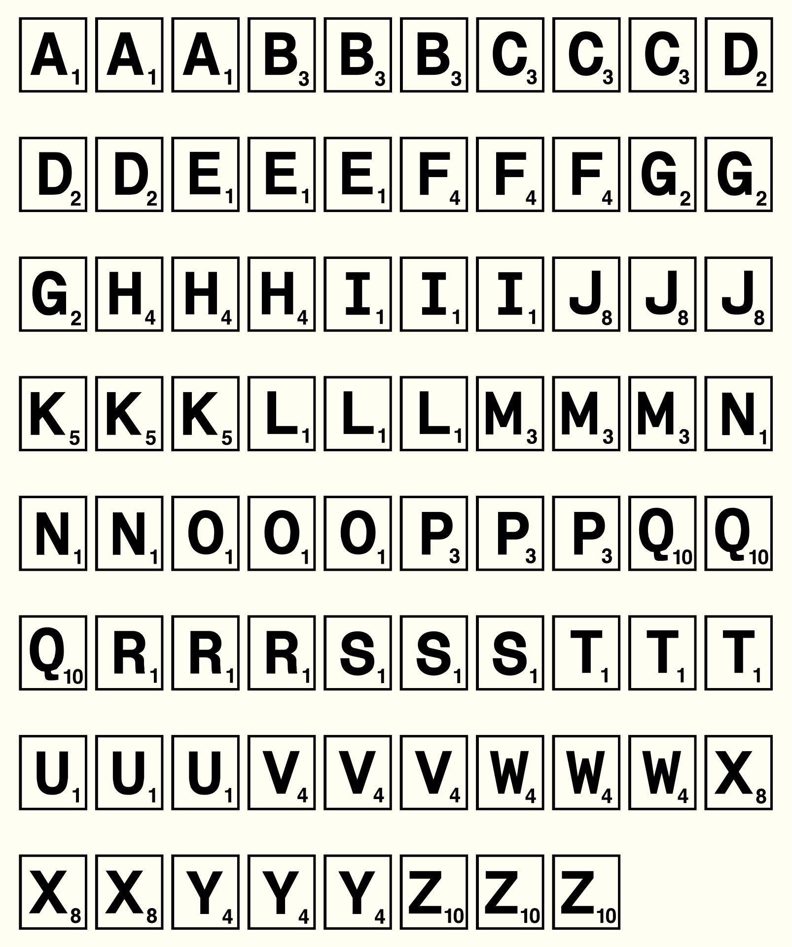 Printable Scrabble Letters | Scrabble Tiles, Printable Scrabble inside Free Printable Scrabble Tiles