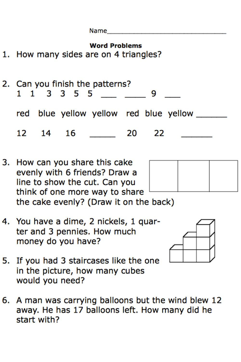 Printable Second-Grade Math Word Problem Worksheets in Free Printable Word Problems 2nd Grade