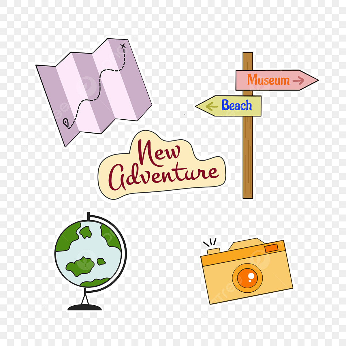 Printable Sticker Hd Transparent, Set Of Travel Sticker Printable intended for Free Printable Travel Stickers