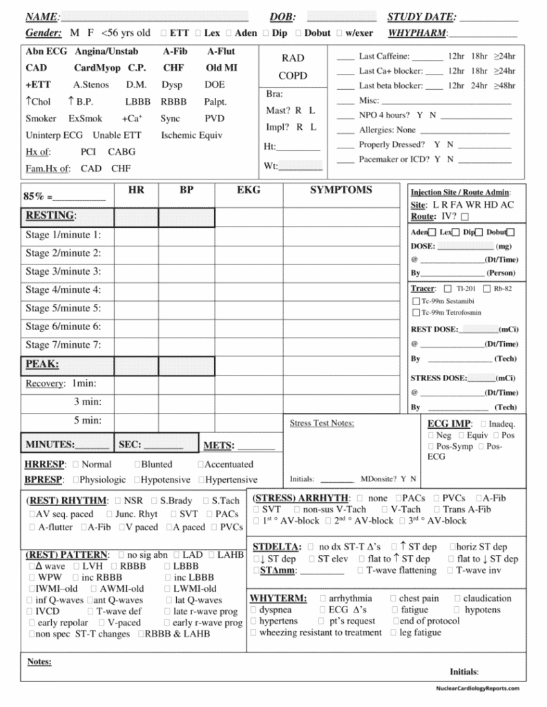 Printable Stress Test Worksheets &amp;amp; Nuclear Stress Test Prep within Free Printable Stress Test