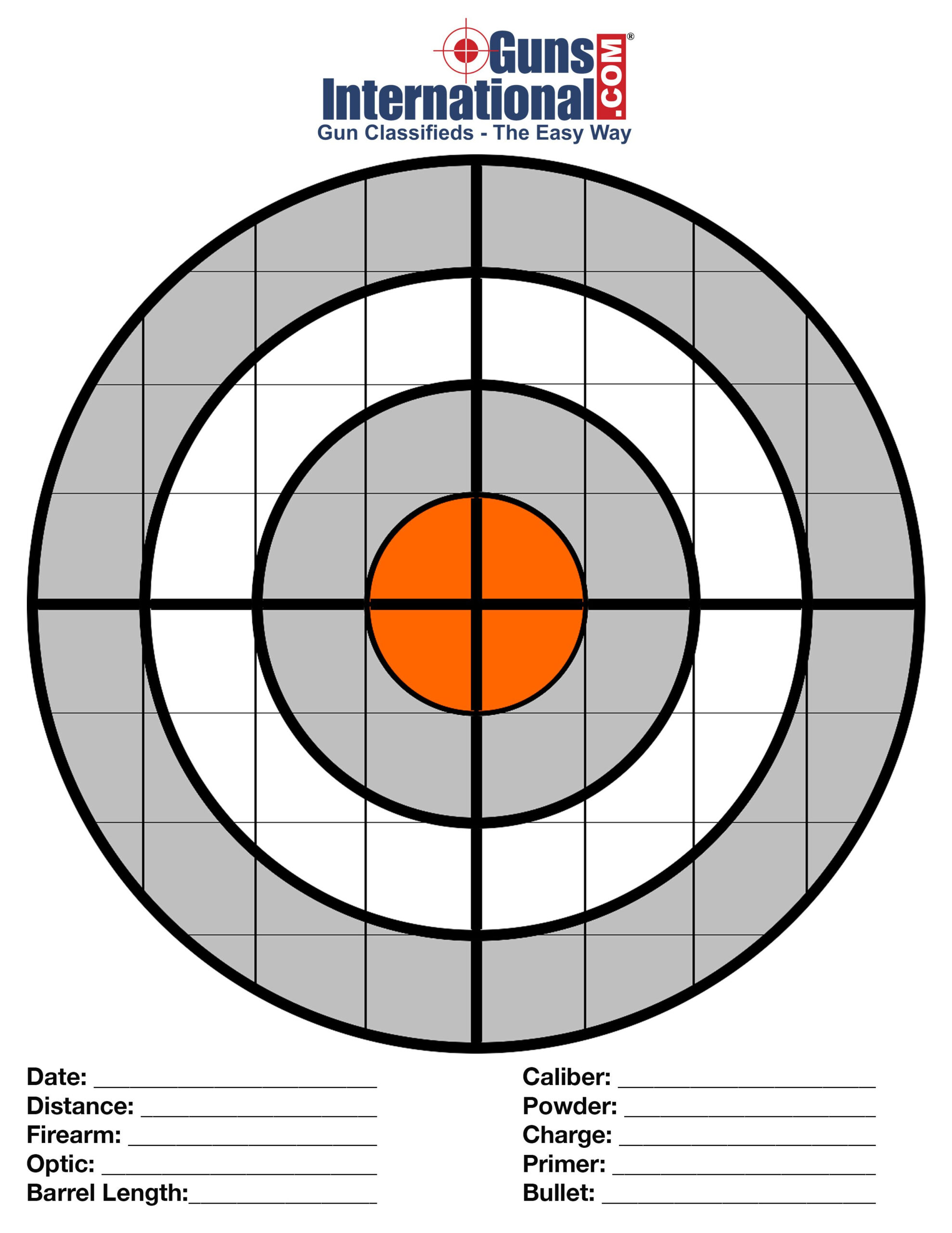 Printable Targets For Shooting Practice regarding Free Printable Pistol Targets