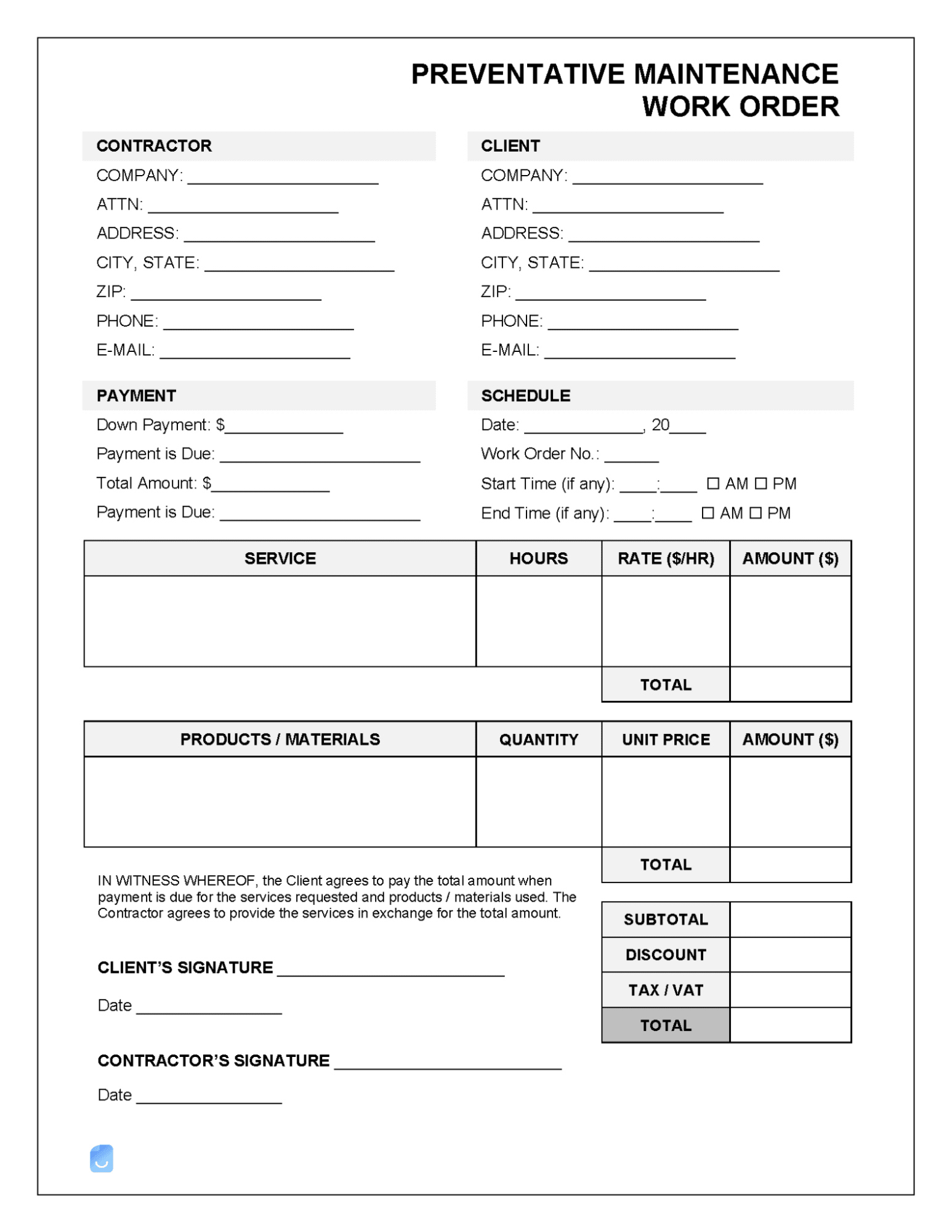 Printable Work Order Templates To Manage Your Work Orders | Monday with Free Printable Work Order Template