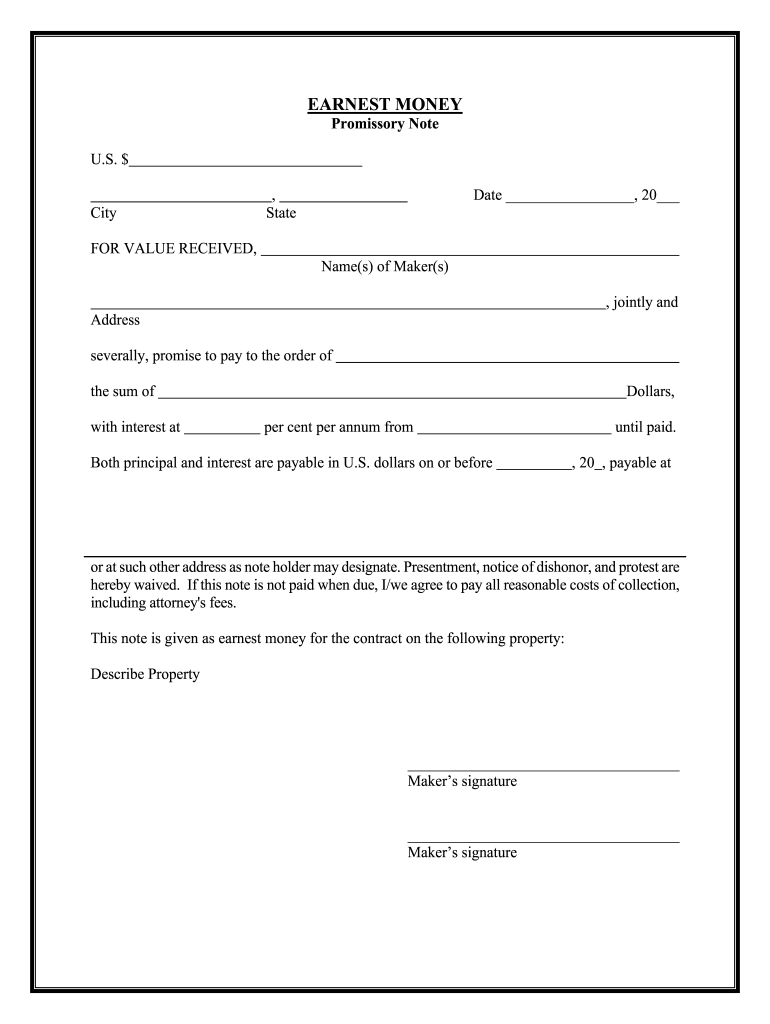 Promissory Note Template | Airslate Signnow with Free Promissory Note Printable Form