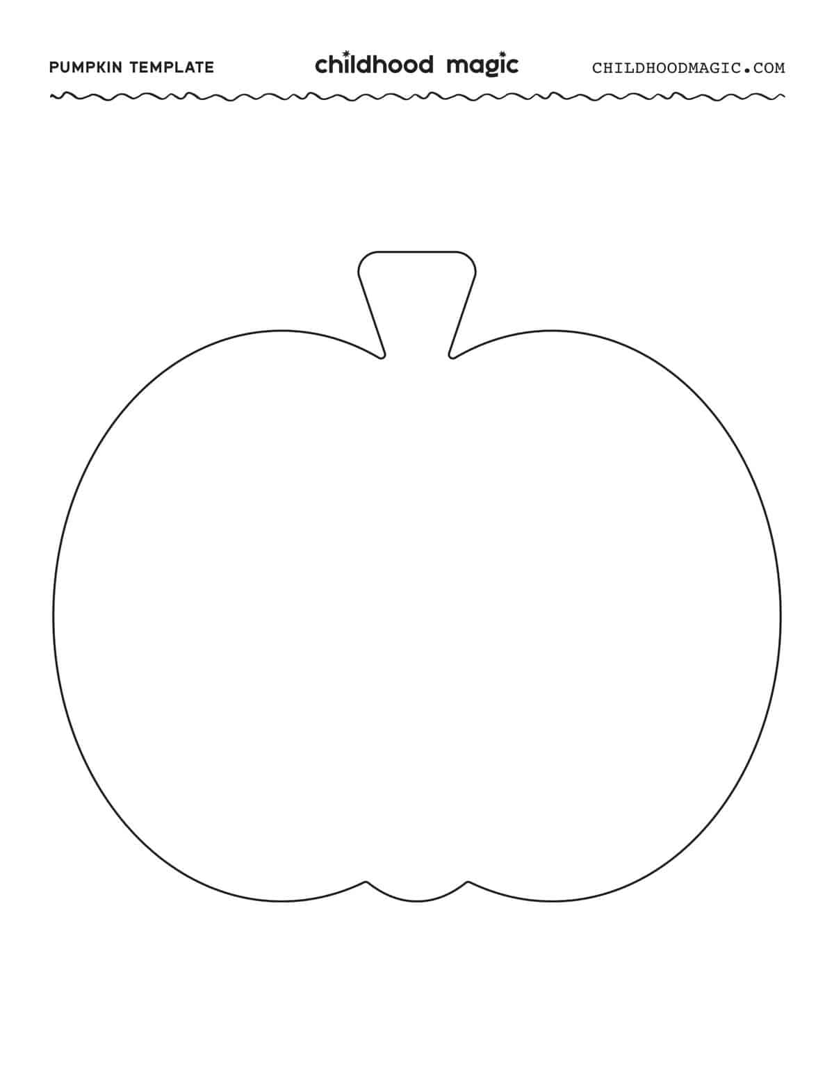 Pumpkin Outline - Childhood Magic with regard to Pumpkin Shape Template Printable Free