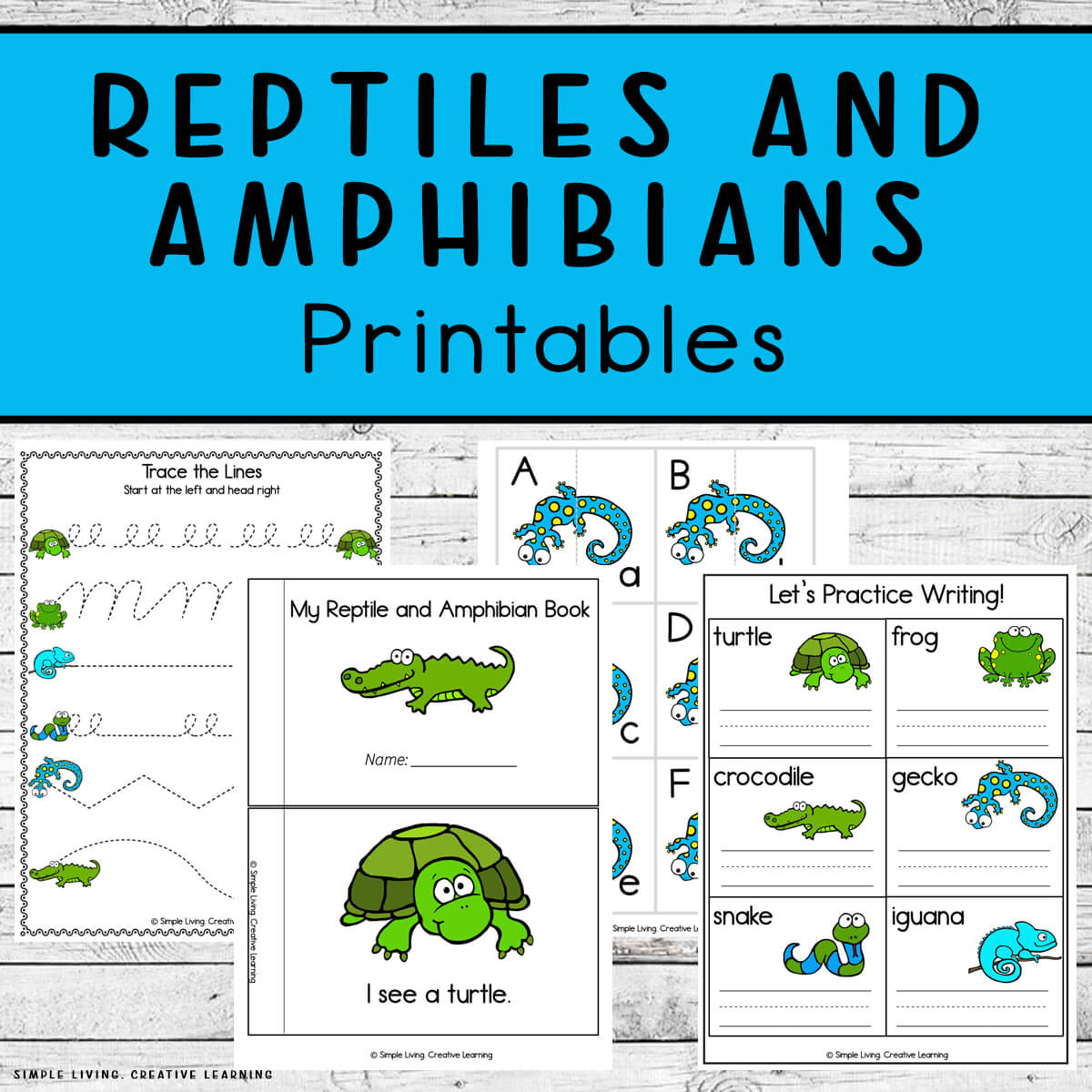 Reptiles And Amphibians Printables - Simple Living. Creative Learning intended for Free Printable Reptile Worksheets