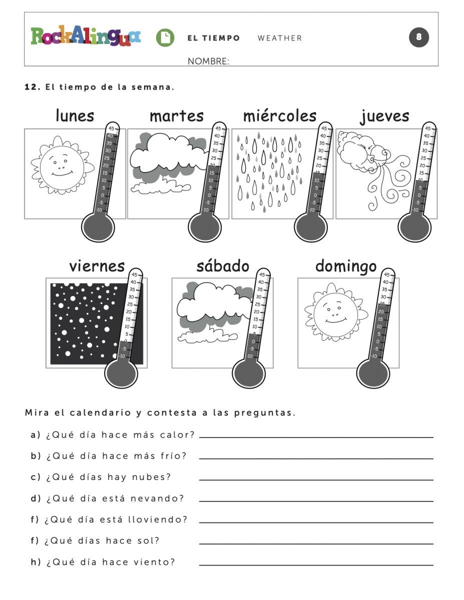 Rockalingua intended for Free Printable Hoy Sheets