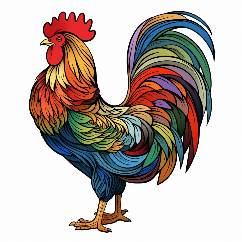 Rooster Coloring Page | Coloring Pages Mimi Panda for Free Printable Pictures of Roosters