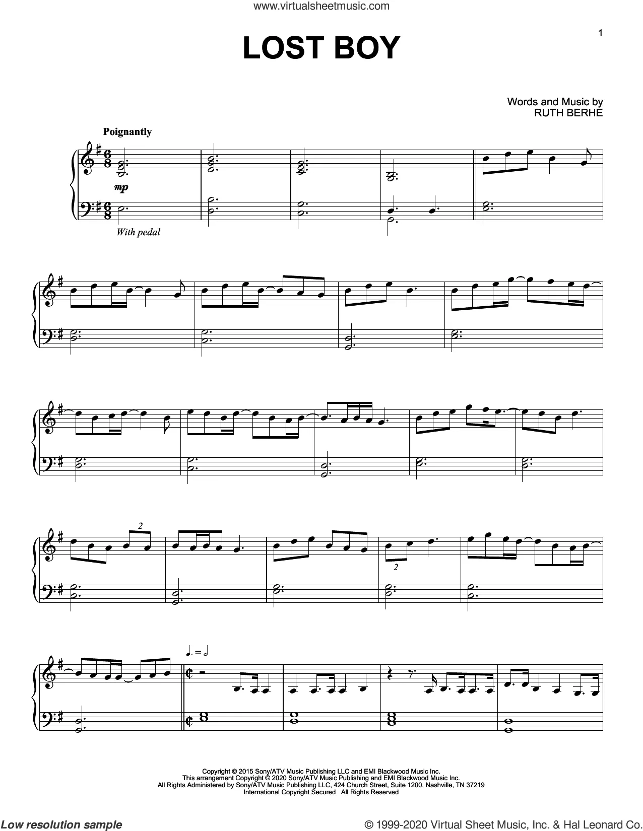 Ruth B Sheet Music To Download And Print pertaining to Lost Boy Piano Sheet Music Free Printable