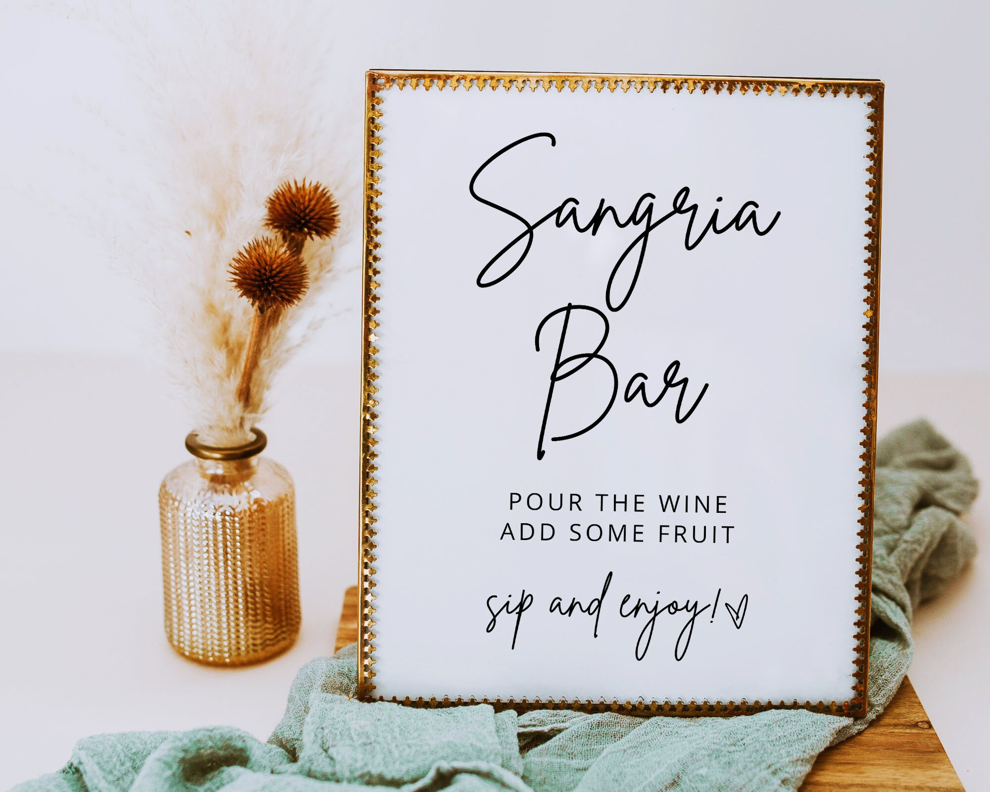 Sangria Bar Sign, Printable Wedding Signs, Cocktail Sign, Sangria intended for Free Sangria Bar Sign Printable