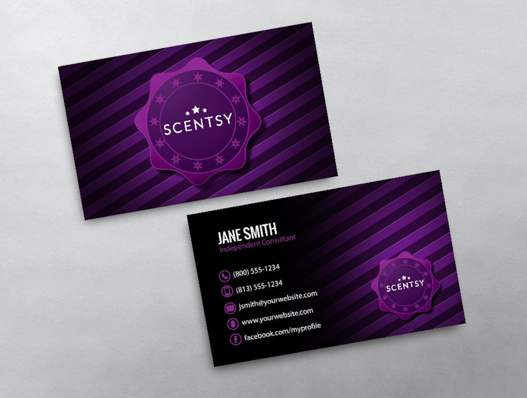 Scentsy Business Card Independent Consultant Business Card Design Free U.s. Shipping - Etsy.de with regard to Free Printable Scentsy Business Cards