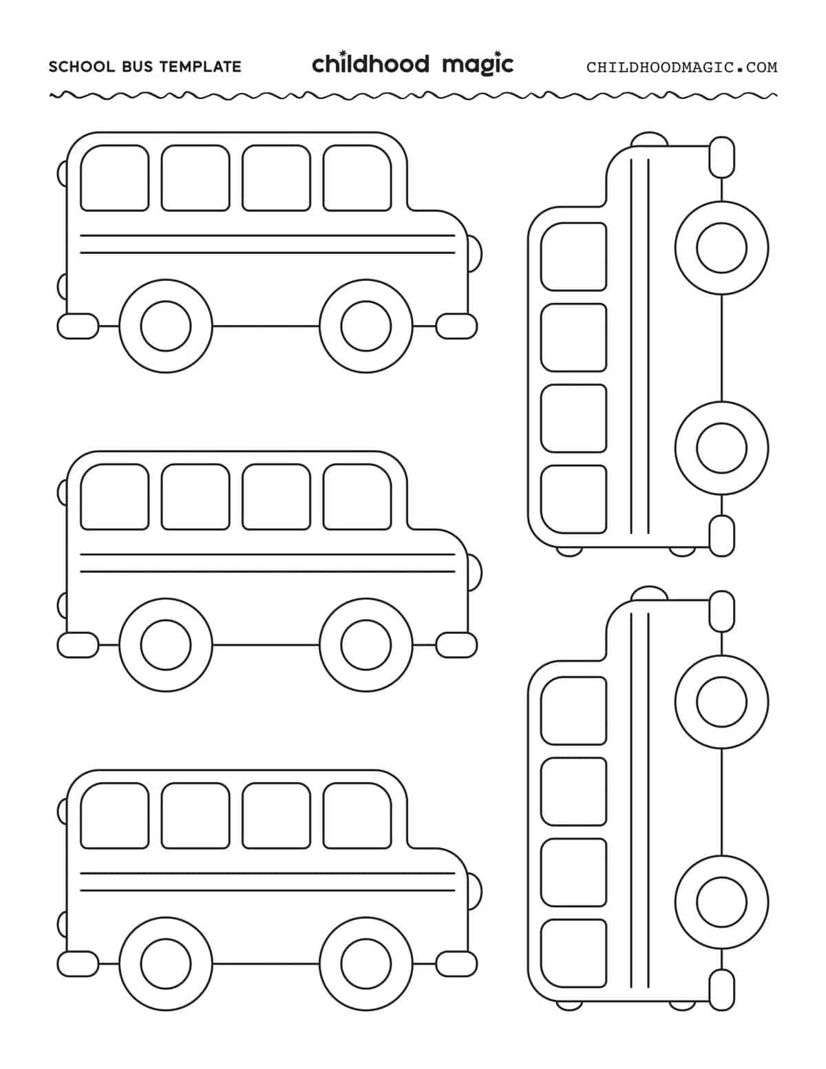 School Bus Template - pertaining to Free Printable School Bus Template