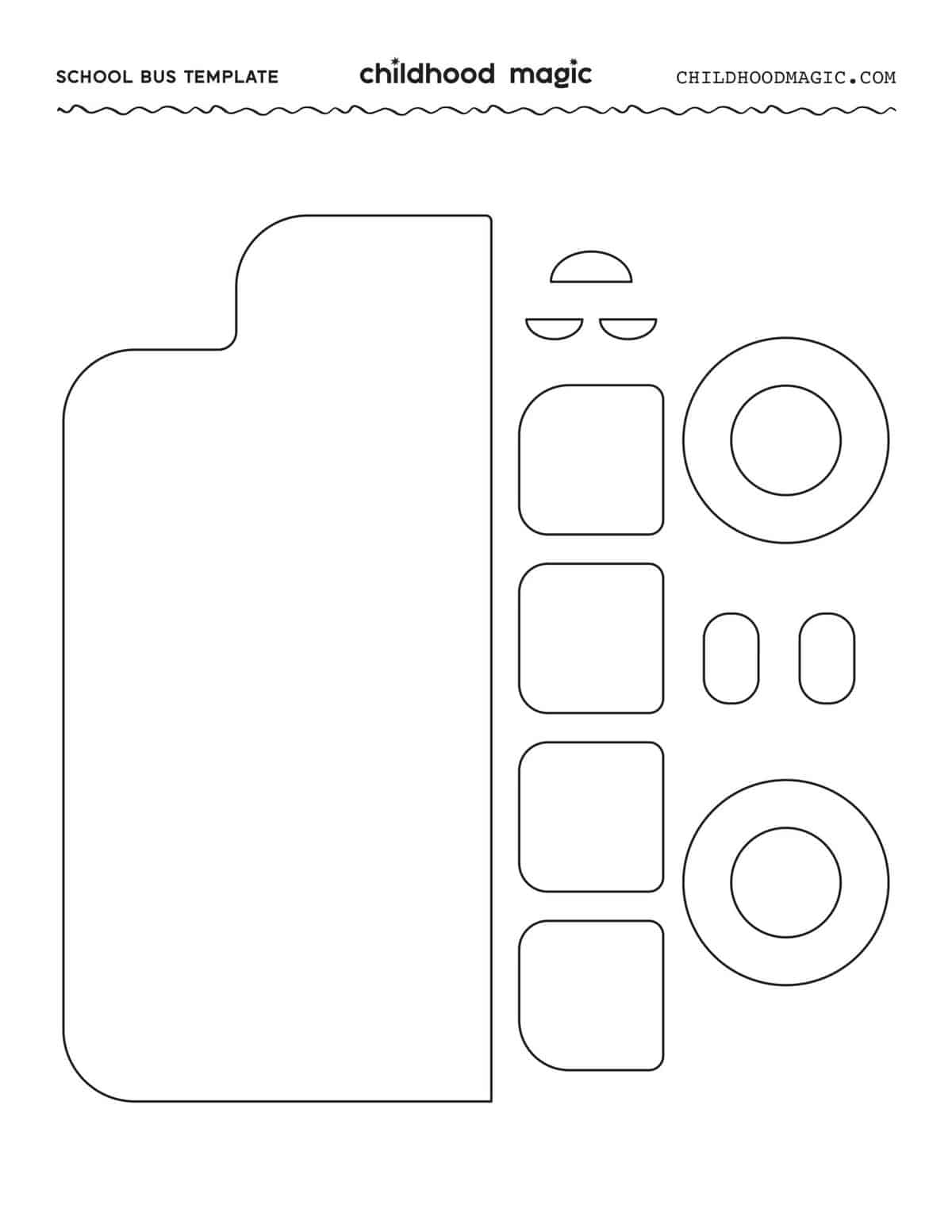 School Bus Template - with regard to Free Printable School Bus Template