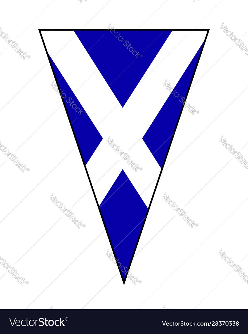 Scottish Flag As Bunting Triangle Royalty Free Vector Image regarding Free Printable Scottish Flag