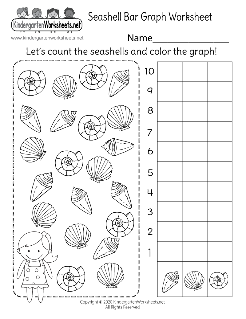 Seashell Bar Graph Worksheet - Free Printable, Digital, &amp;amp; Pdf throughout Free Printable Graphs For Kindergarten