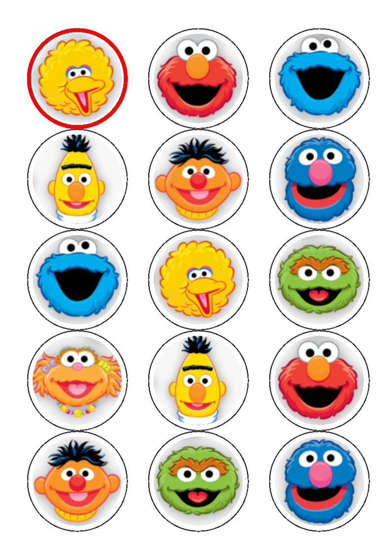 Sesame Street Cupcakes - Topcake Ireland for Free Printable Sesame Street Cupcake Toppers