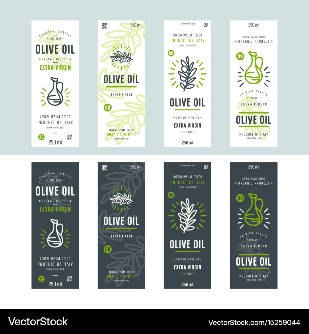 Set Of Templates Label For Olive Oil Royalty Free Vector throughout Free Printable Olive Oil Labels