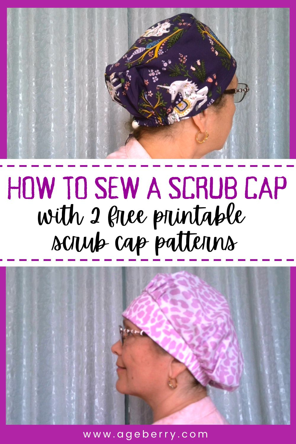 Sewing Tutorial On How To Sew A Scrub Cap Plus 2 Free Printable inside Free Printable Scrub Hat Patterns