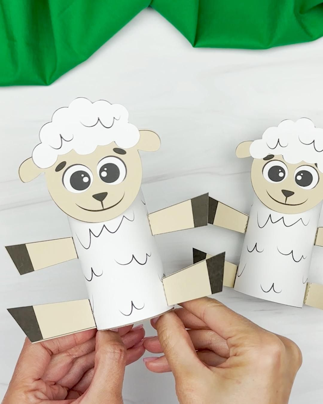 Sheep Craft For Kids in Free Printable Paper Bag Puppet Templates