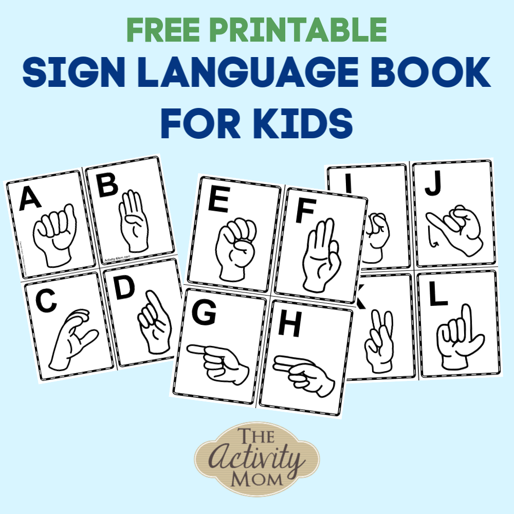 Sign Language Alphabet Book For Kids (Free Printable) - The for Free Printable Sign Language Dictionary