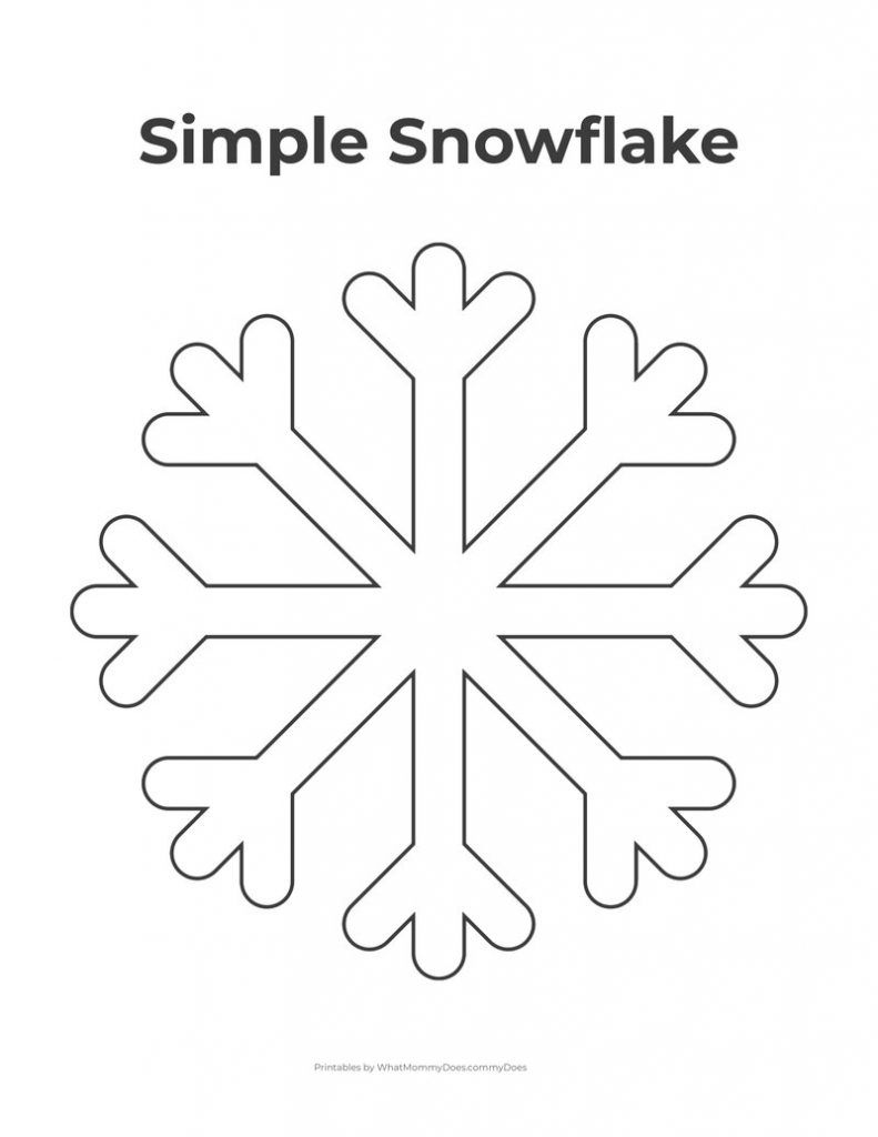 Simple Snowflake Pattern - Free Printable with Snowflake Template Free Printable