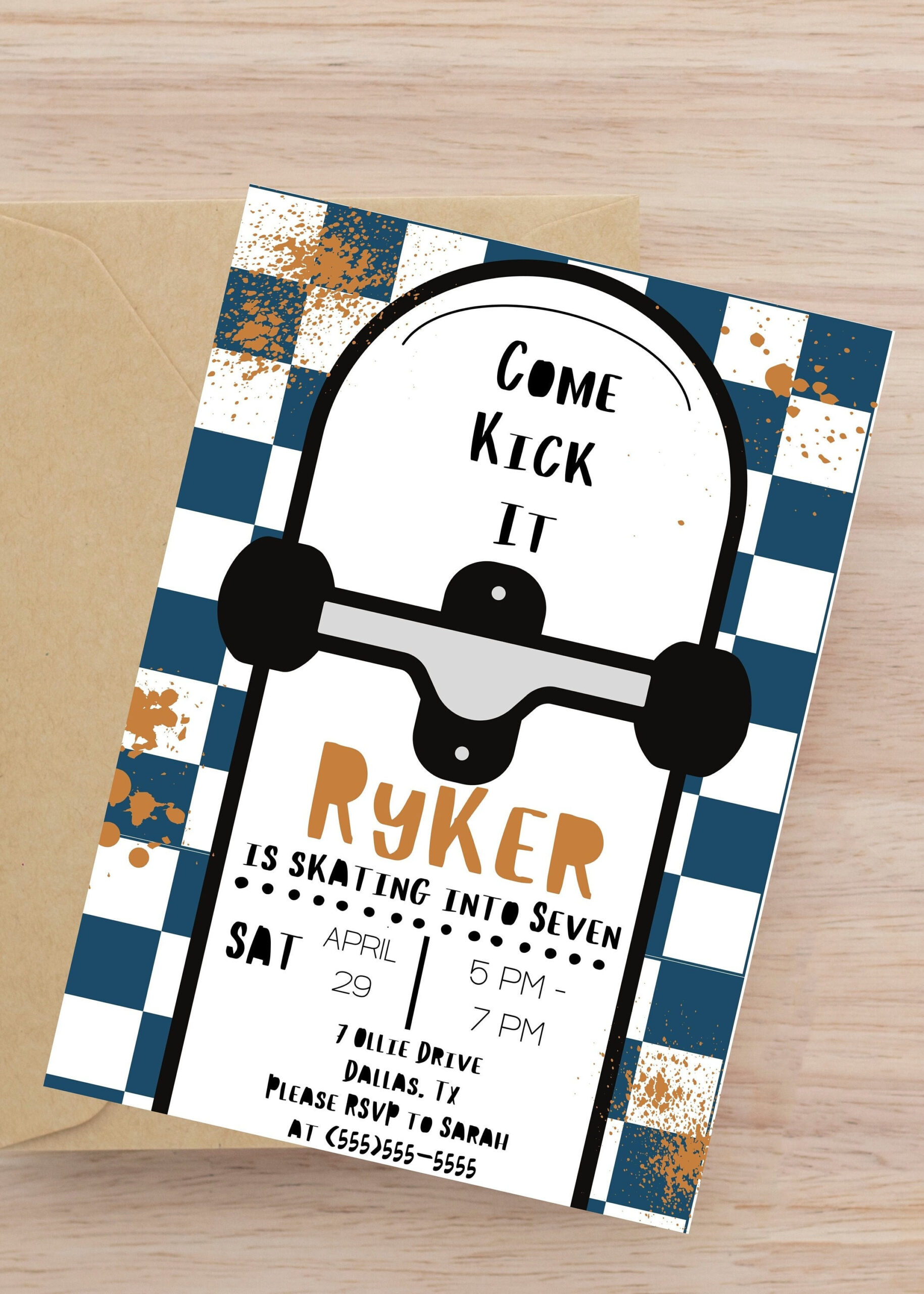 Skateboard Birthday Invitations - Etsy.de with regard to Free Printable Skateboard Birthday Party Invitations