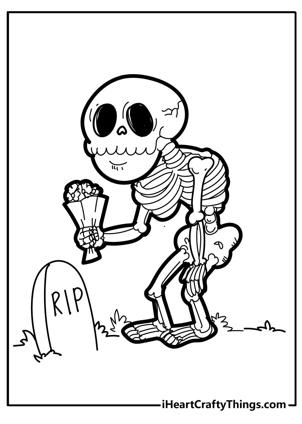 Skeleton Coloring Pages (100% Free Printables) within Free Printable Skeleton Coloring Pages