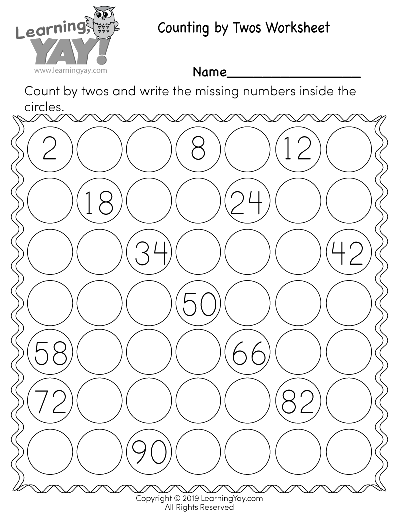 Skip Counting2S Worksheet For 1St Grade (Free Printable) regarding Free Printable Skip Counting Worksheets