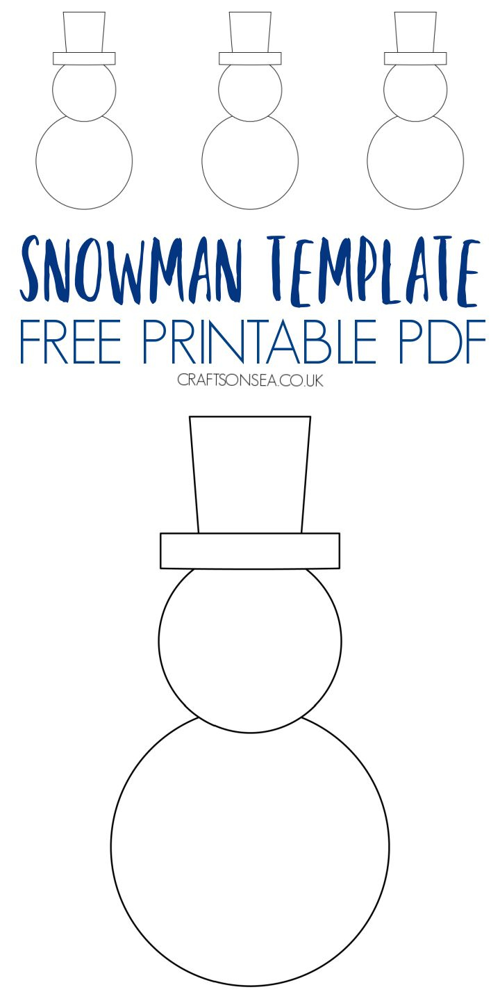 Snowman Template (Free Printable Pdf) | Templates Printable Free in Free Printable Snowman Patterns