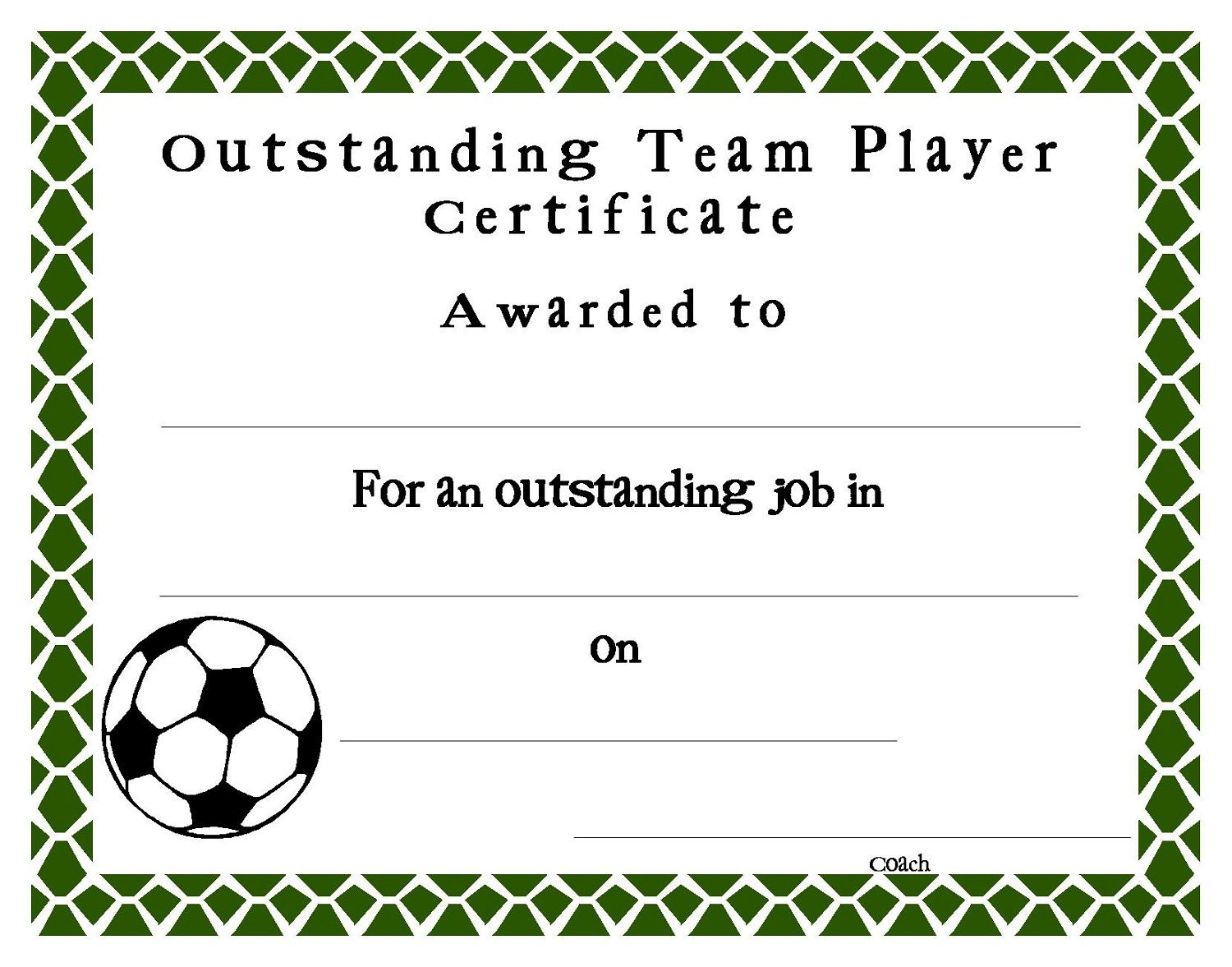 Soccer Certificate Templates Blank | K5 Worksheets | Primarias for Free Printable Soccer Certificate Templates