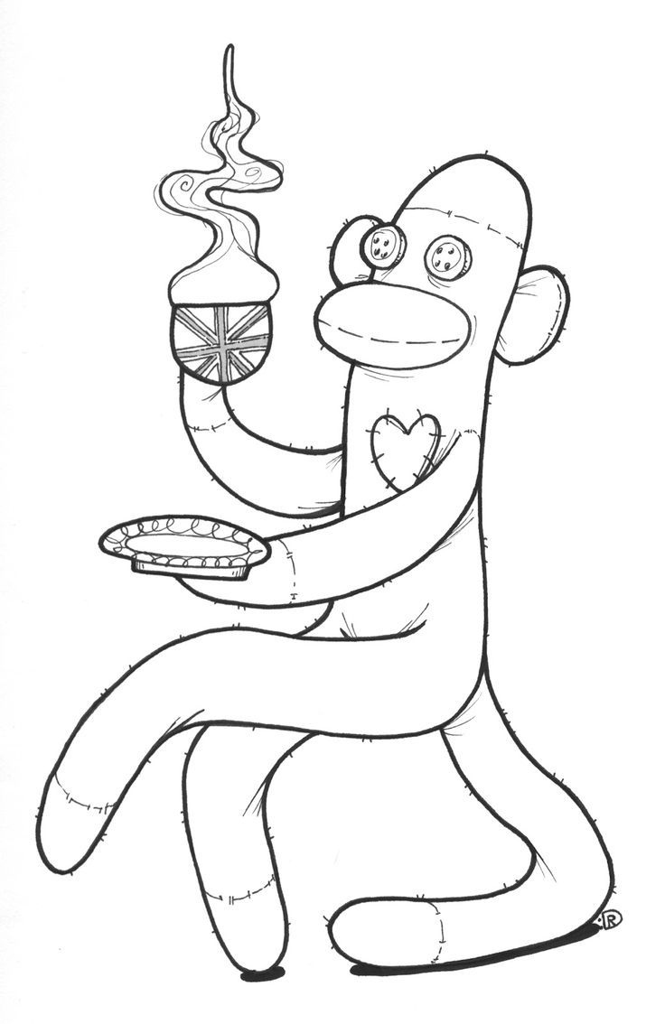 Sock Monkey Coloring Pages | Printable Crafts with regard to Free Printable Sock Monkey Pictures