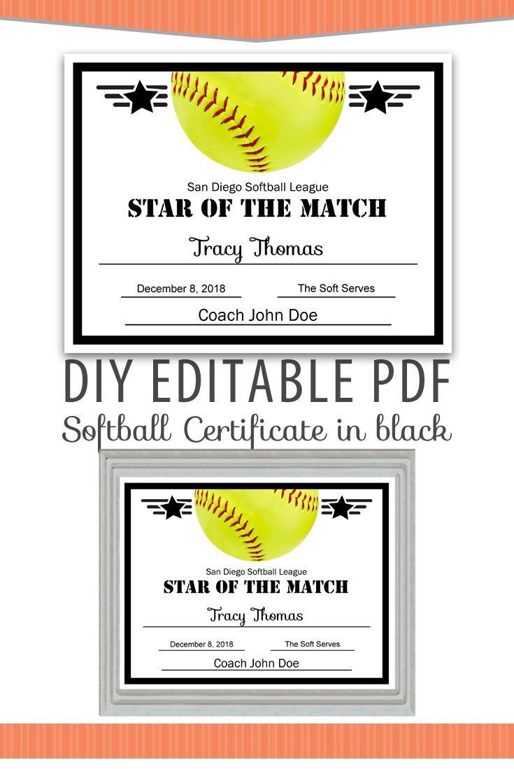 Softball Certificate Templates Douglasbaseball Intended For pertaining to Free Printable Softball Certificates