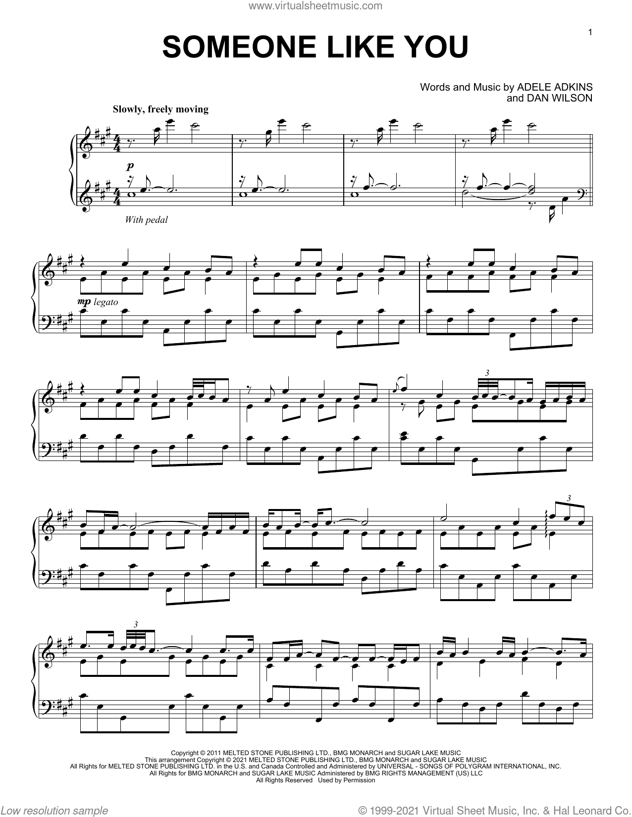 Someone Like You [Classical Version] Sheet Music For Piano Solo in Free Printable Sheet Music Adele Someone Like You