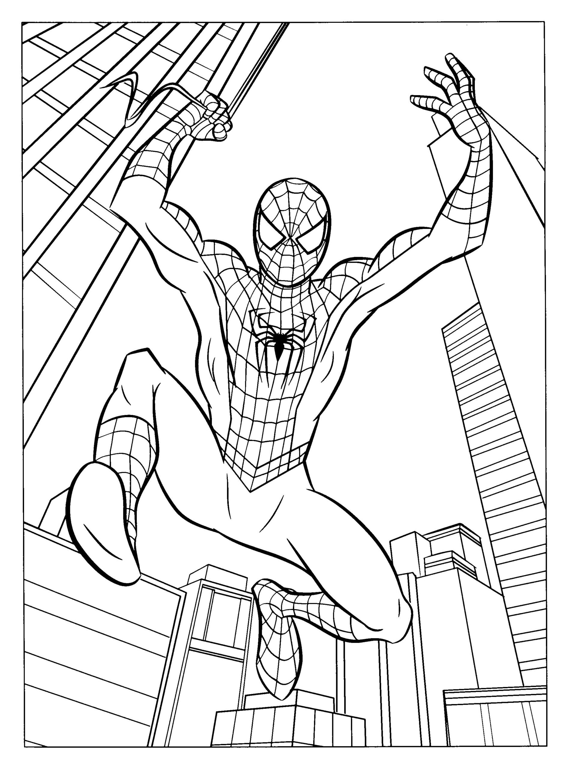 Spiderman Coloring Pages For Kids throughout Free Printable Spiderman Coloring Pages