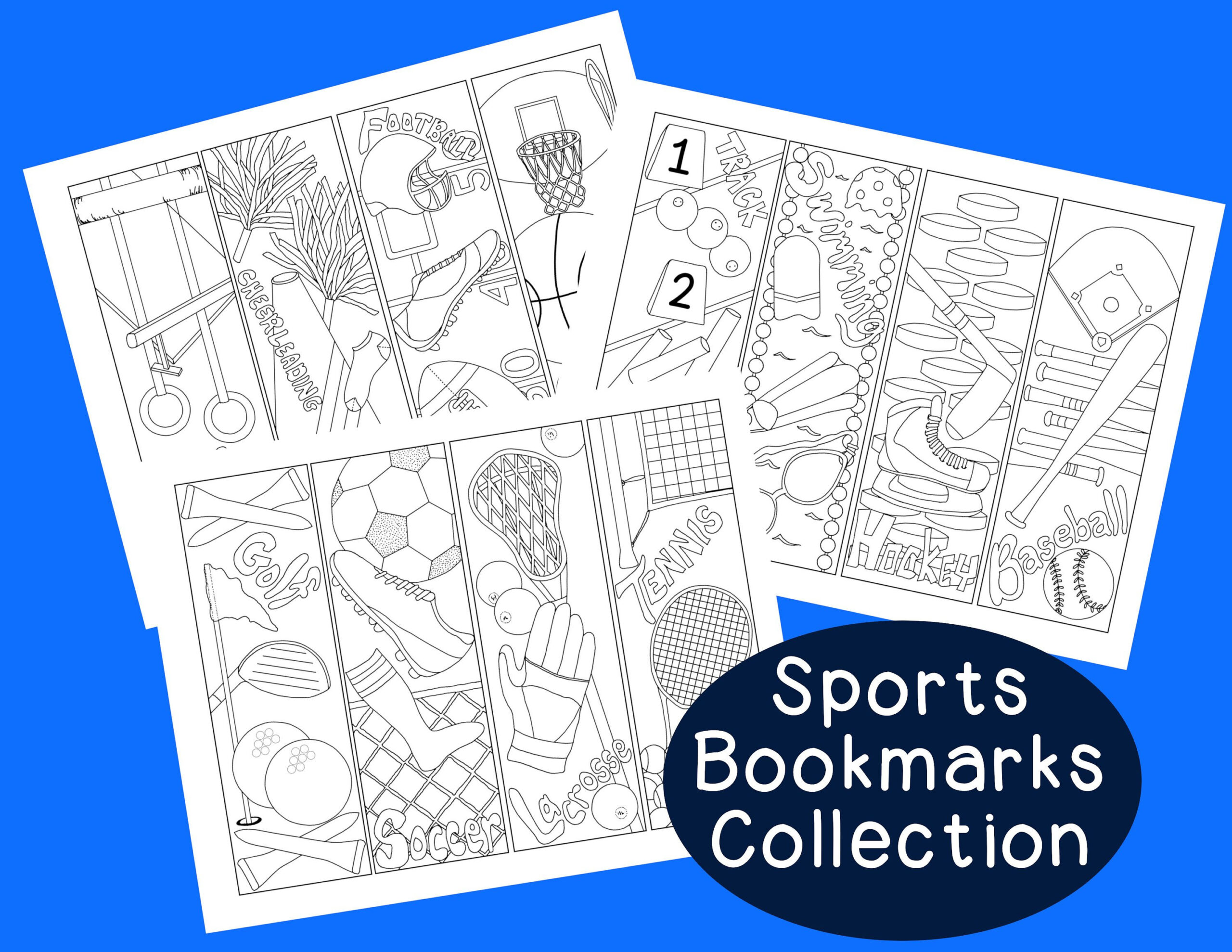 Sports Bookmarks Pdf Adult Coloring Page Activity Soccer Football throughout Free Printable Sports Bookmarks