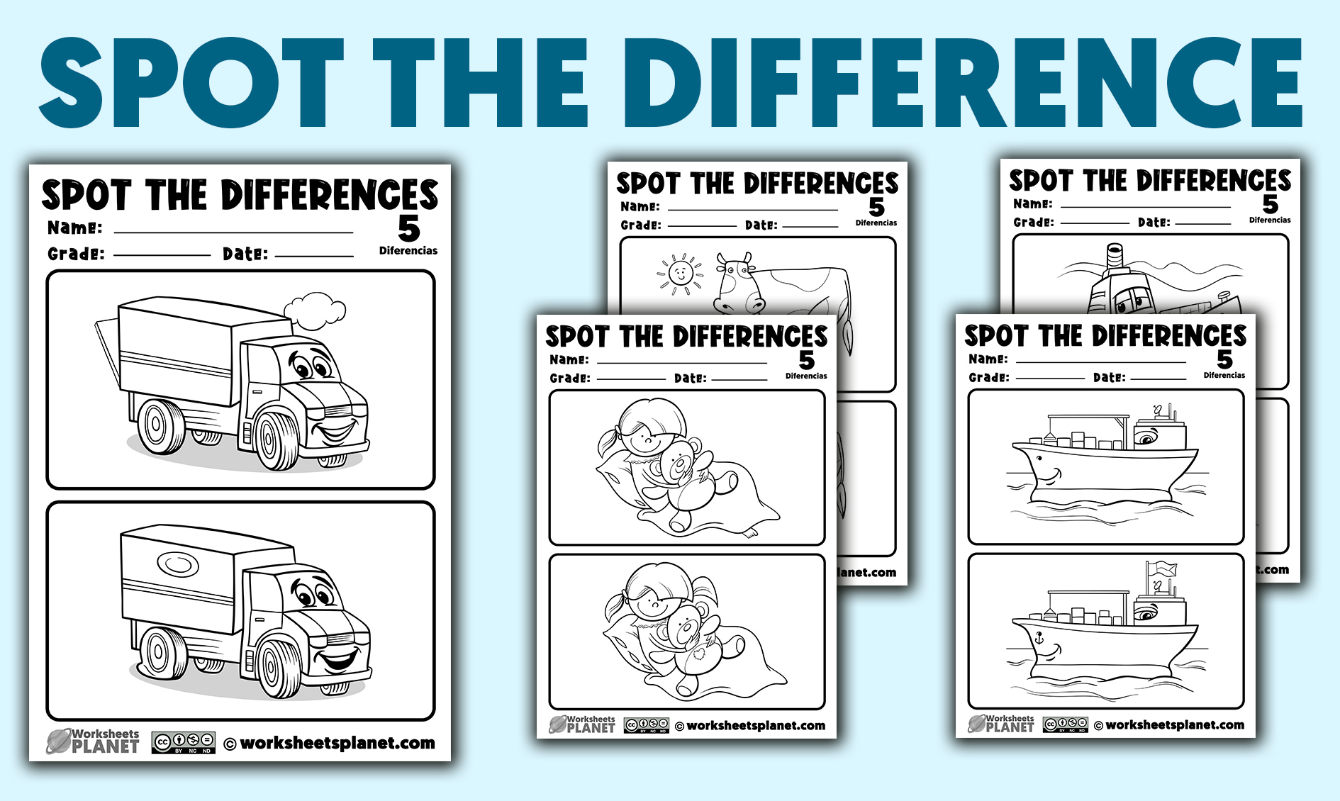 Spot The Difference Pictures For Kids | Find The Differences inside Free Printable Spot the Difference for Kids