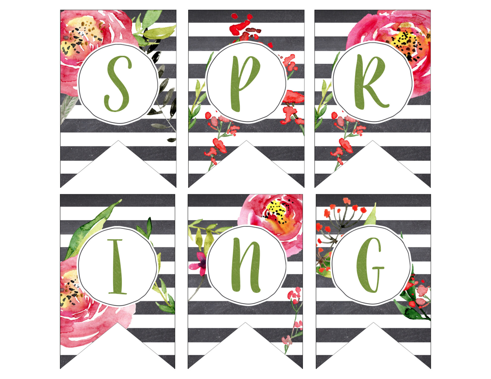 Spring Banner Printable {Spring Decorations} - Paper Trail Design regarding Free Printable Spring Decorations