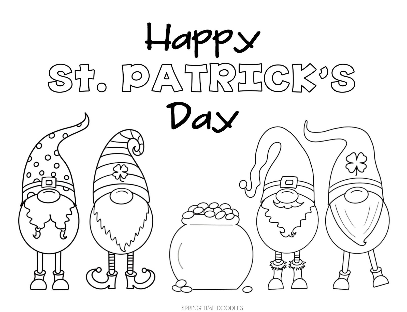 St. Patrick&amp;#039;S Day Free Coloring Pages! | Spring Time Doodles with regard to Free Printable Saint Patrick Coloring Pages