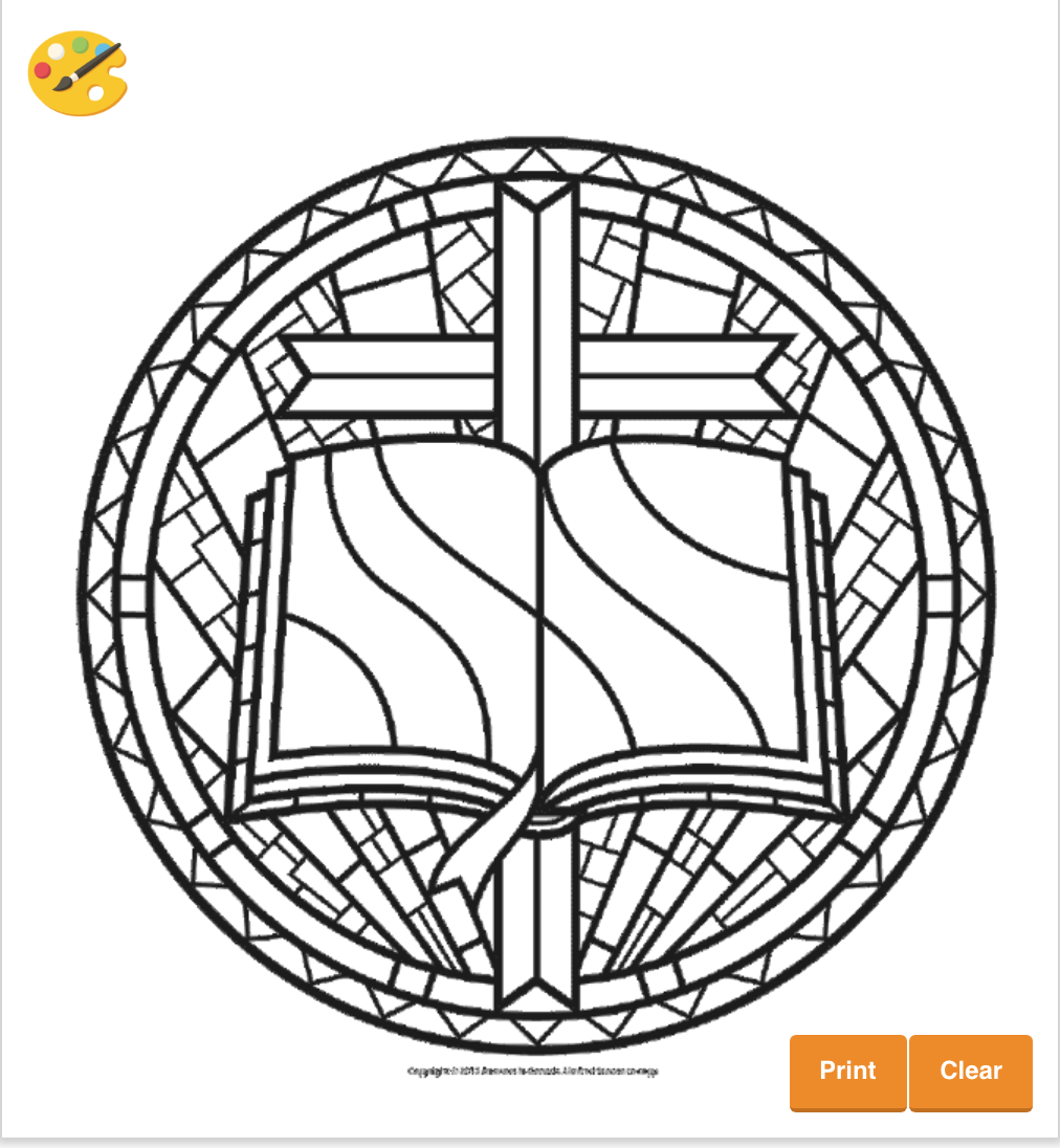 Stained Glass Bible Coloring Sheet #Color #Coloring #Coloringsheet with Free Printable Religious Stained Glass Patterns