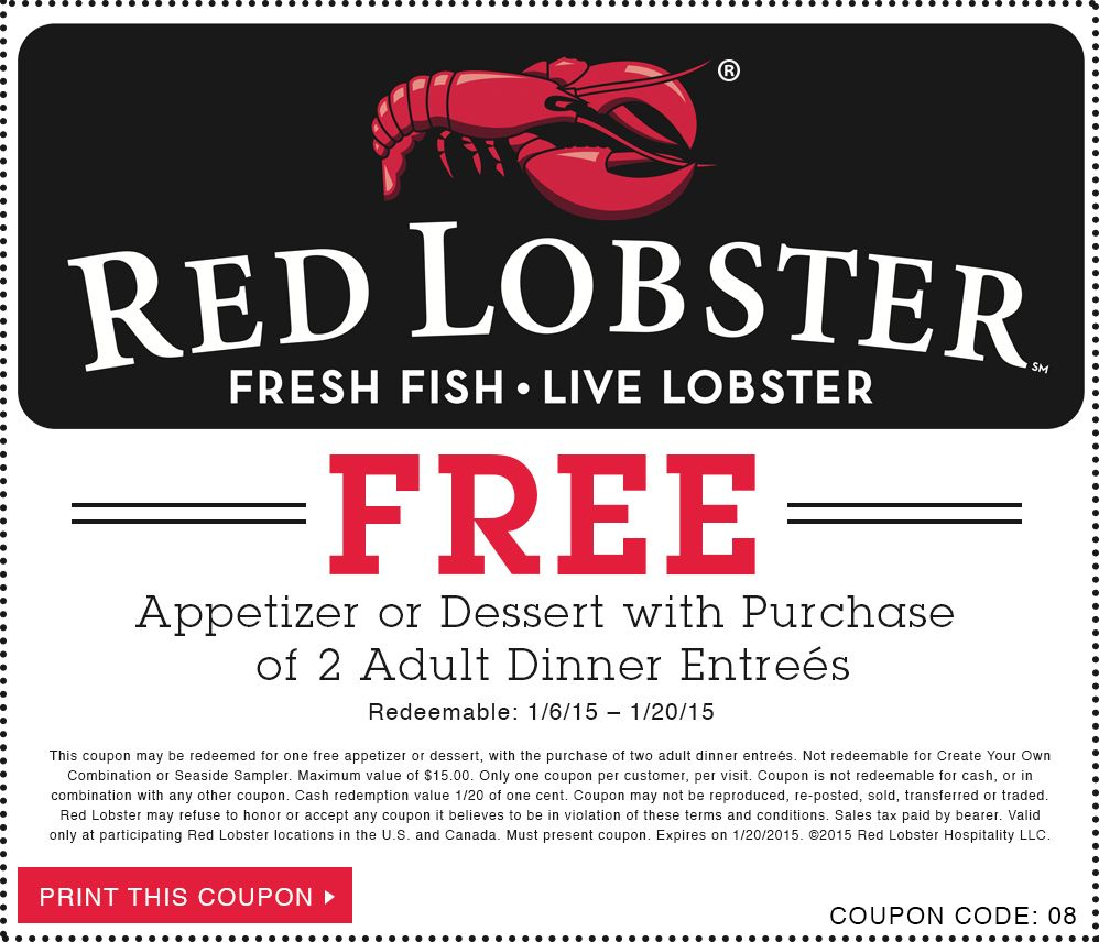 Steve On Watch | Red Lobster Coupons, Red Lobster, Free Printable with regard to Free Printable Red Lobster Coupons