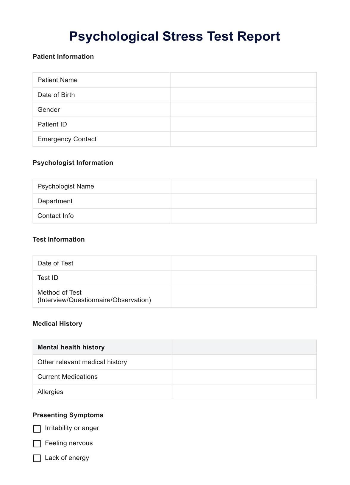 Stress Test &amp;amp; Example | Free Pdf Download pertaining to Free Printable Stress Test