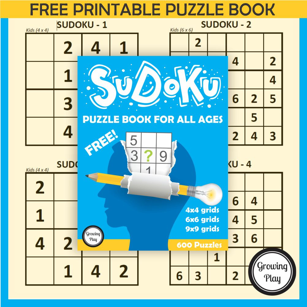 Sudoku For Kids Printable Pdf - Free - Growing Play regarding Free Printable Sudoku Books