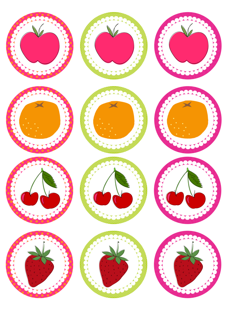 Summer Party Mini Kit - Free Printable | Cupcake Toppers Printable for Tutti Frutti Free Printables