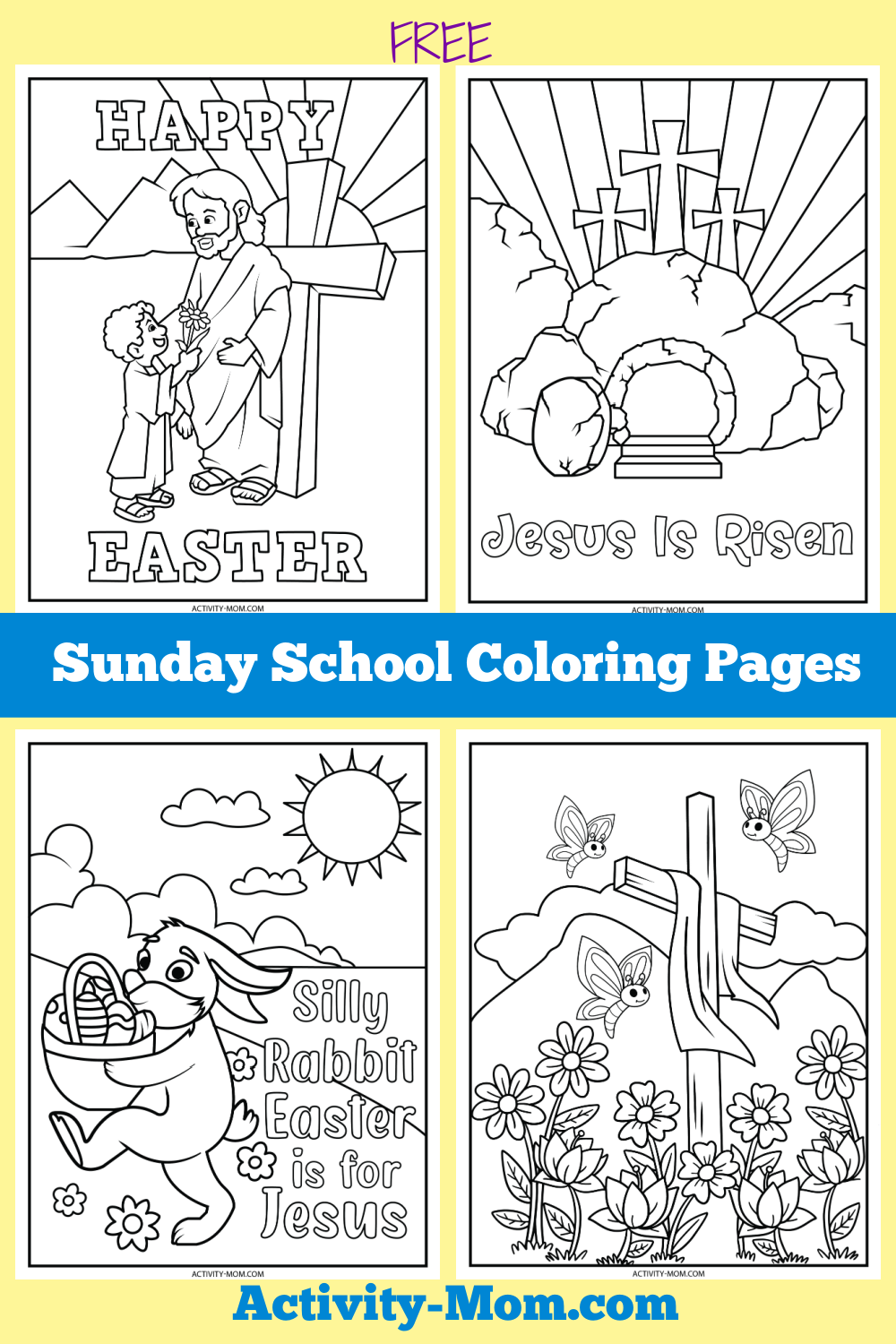 Sunday School Coloring Pages (Free Printable) - The Activity Mom intended for Free Printable Sunday School Crafts