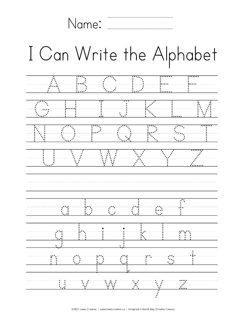 Teach Your Kids To Write The Alphabet - Lewis Creative in Learning To Write Letters Free Printables