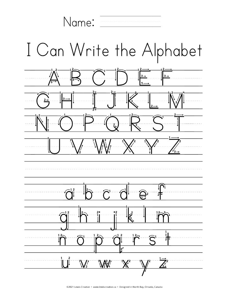 Teach Your Kids To Write The Alphabet - Lewis Creative within Learning To Write Letters Free Printables